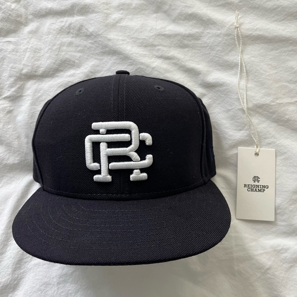 Reigning Champ Dark Navy New Era 59Fifty A Frame Monogram Cap - Picture 1 of 6